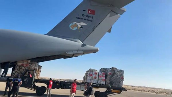 مساعدات تركيا لارسالها لغزة