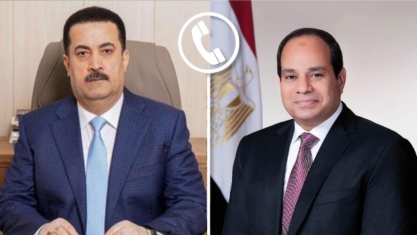 الرئيس السيسى يتلقى اتصالا من رئيس وزراء العراق