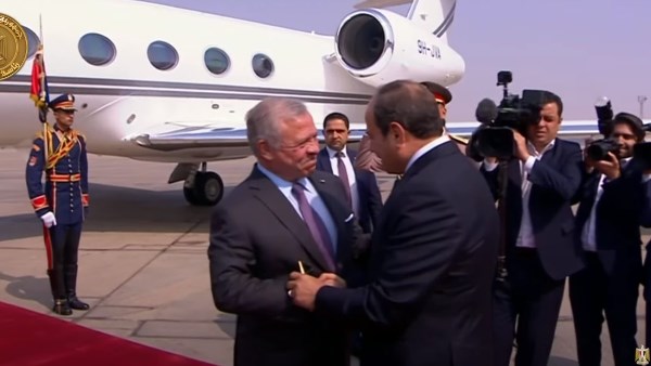 الرئيس السيسي والعاهل الأردني الملك عبدالله الثاني