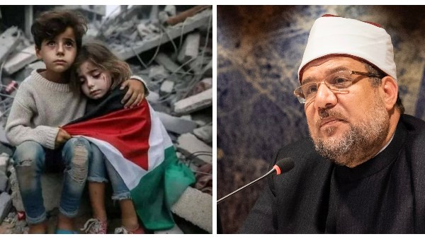 وزير الأوقاف وأطفال غزة