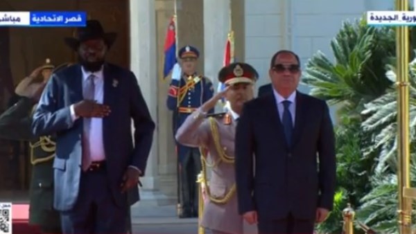 الرئيس السيسي يستقبل رئيس جمهورية جنوب السودان