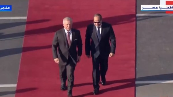 الرئيس السيسي يودع العاهل الأردني