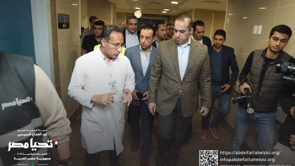 الحملة الرسمية للسيسي تزور مصابي قطاع غزة بمستشفى العريش الدولي 
