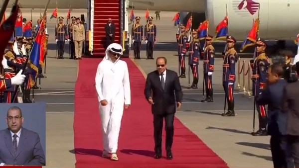 الرئيس مع امير دولة قطر 