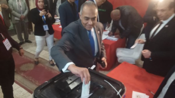 المستشار أحمد بندارى يدلى بصوته فى الانتخابات الرئاسية 2024
