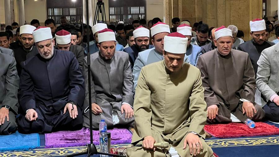 أول صلاة تراويح بالجامع الأزهر
