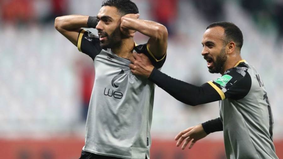 حسين الشحات من مباراة الأهلي والدحيل القطري بالمونديال