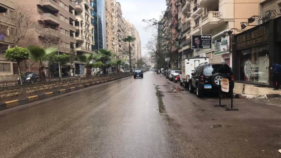 أمطار خفيفة بشوارع القاهرة