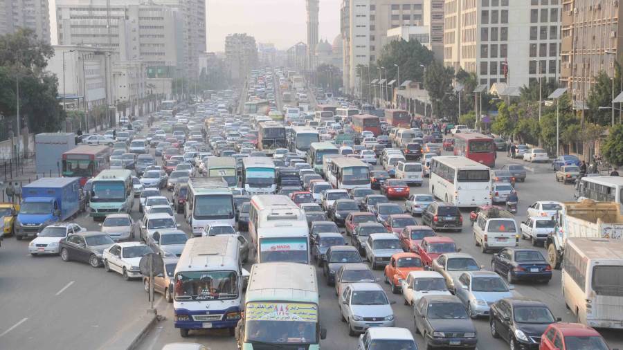 تكدس مروري بشوارع القاهرة
