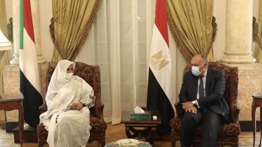 وزراء خارجية مصر والسودان