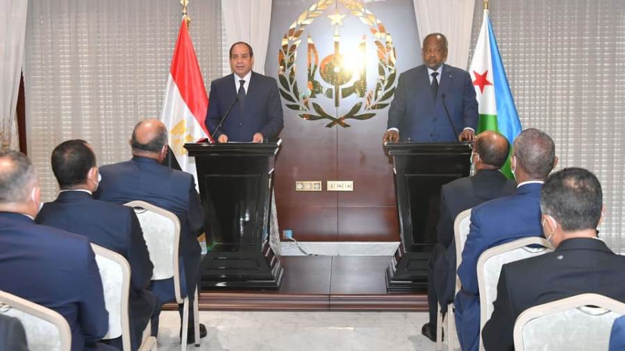 الرئيس عبد الفتاح السيسي خلال المؤتمر الصحفي المشترك مع رئيس