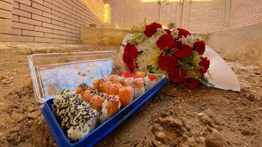 ورد وسوشي على قبر نادية العراقية