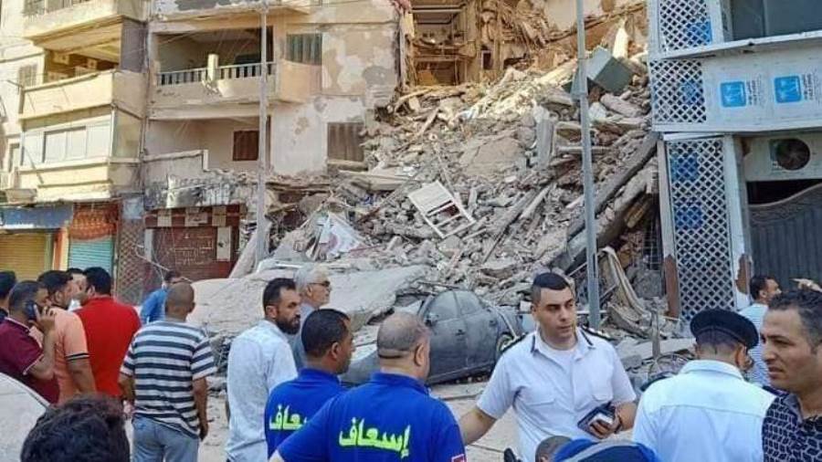 عقار اسكندرية المنهار