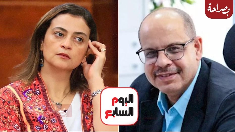 الكاتبة الصحفية علا الشافعي والكاتب الصحفي أكرم القصاص 