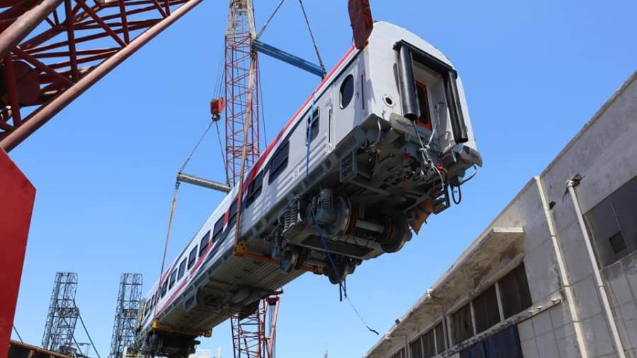 وصول 28 عربة سكة حديد جديدة للركاب إلى ميناء الإسكندرية