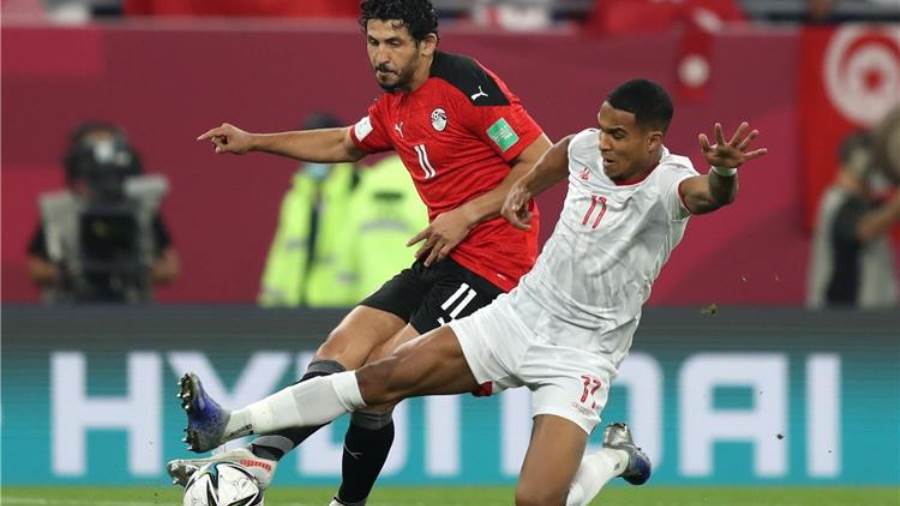 الحكم يلغى احتساب ضربة جزاء لتونس أمام منتخب مصر