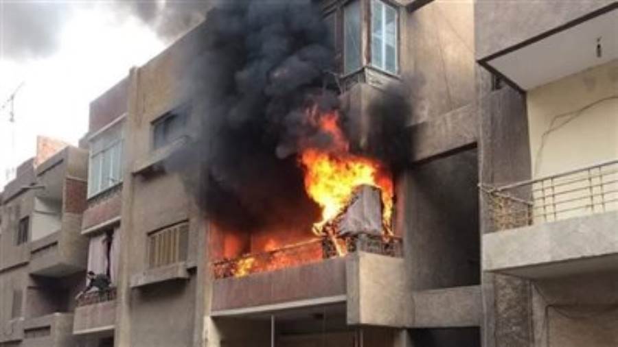 حريق شقة فيصل