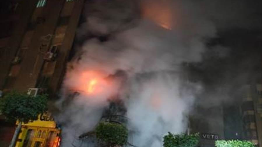 حريق عمارات رامو في مدينة نصر