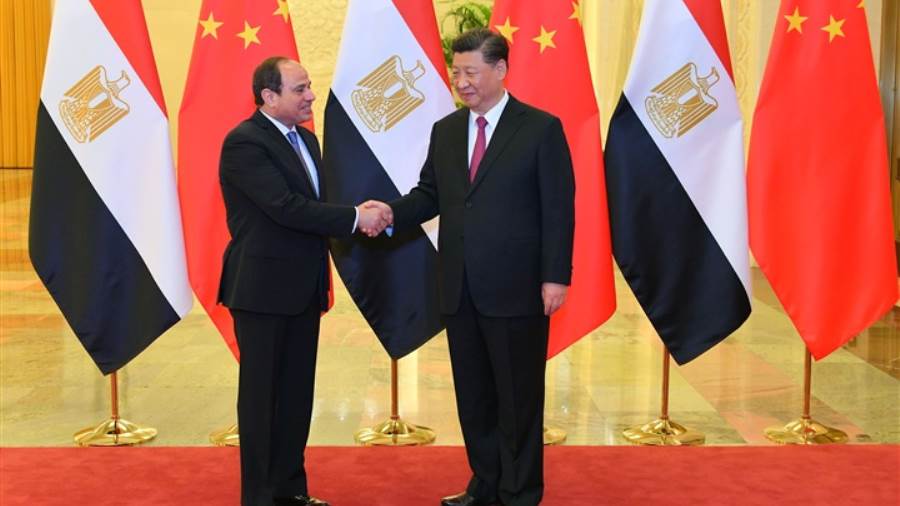 الرئيس السيسي مع نظيره الصيني