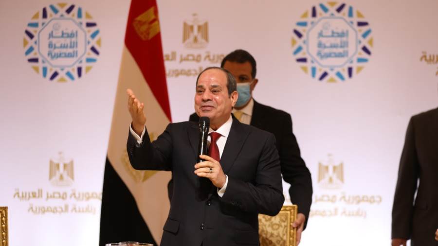 الرئيس عبد الفتاح السيسي بحفل افطار الأسرة المصرية