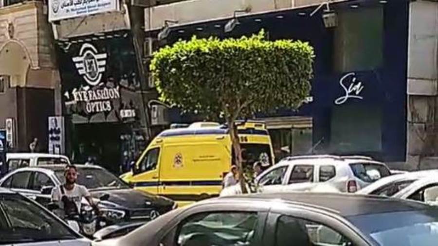 موقع حادث سقوط الموظفة من الدور الـ12 بالدقي