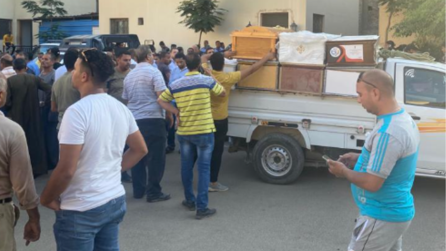 تشييع جثامين ضحايا حادث كنيسة أبوسيفين