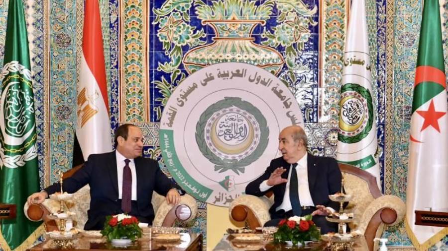 الرئيس السيسى والرئيس عبدالمجيد تبون