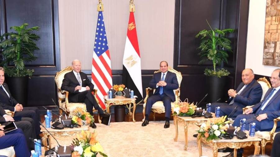 لقاء الرئيس المصري والرئيس الأمريكي