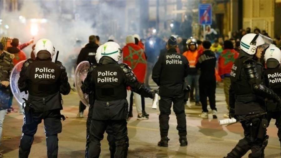 اعتقالات جماهير المغرب في بلجيكا