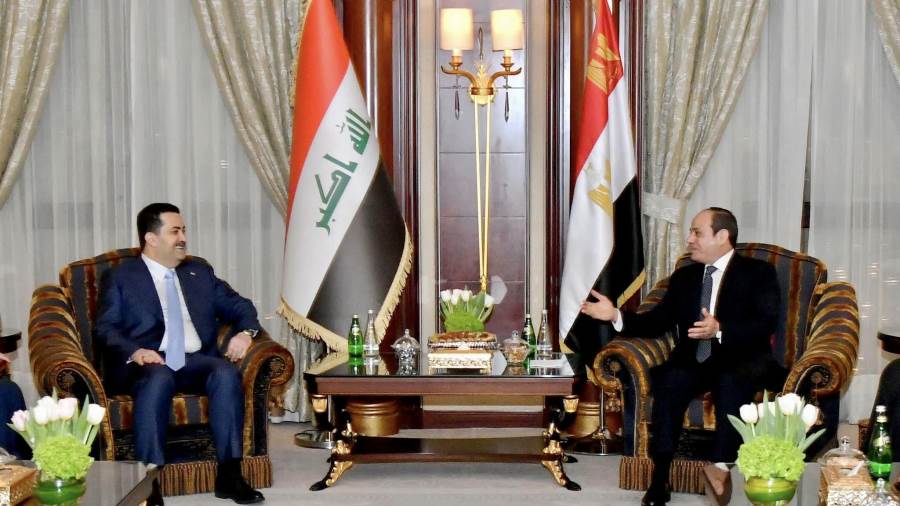 الرئيس السيسي - رئيس الوزراء العراقي