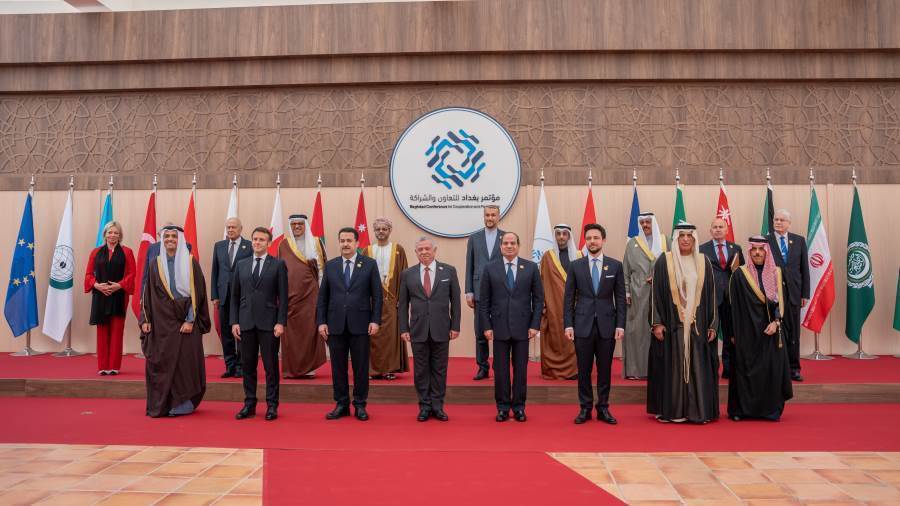 القادة المشاركون بقمة بغداد