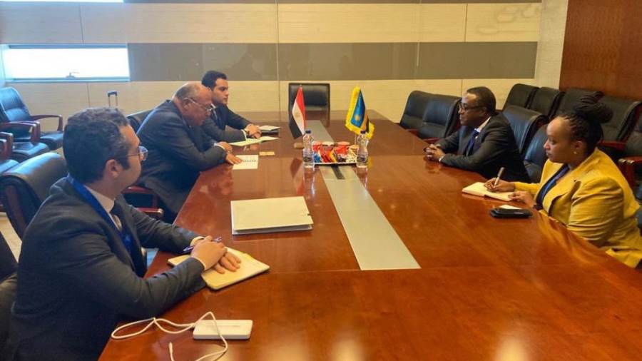 وزير الخارجية المصري مع وزير الخارجية الروندي