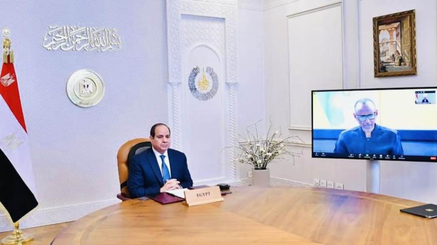 الرئيس عبد الفتاح السيسي في اجتماع الوكالة الانمائية للاتحاد