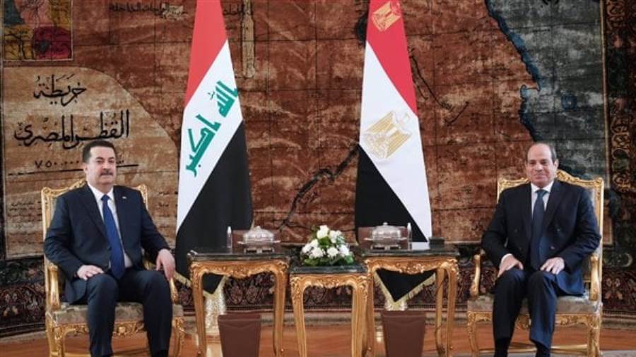 لقاء الرئيس السيسي مع رئيس الوزراء العراقي