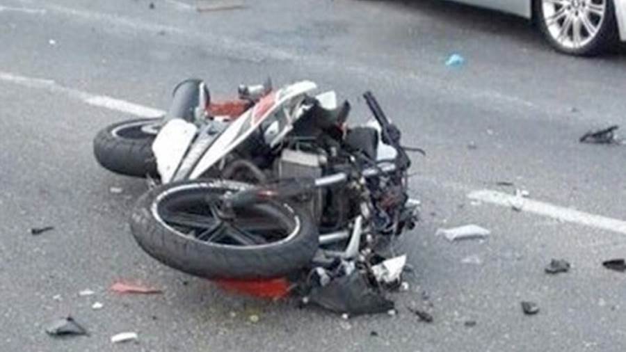 حادث انقلاب دراجة نارية بطريق الفيوم الصحراوى