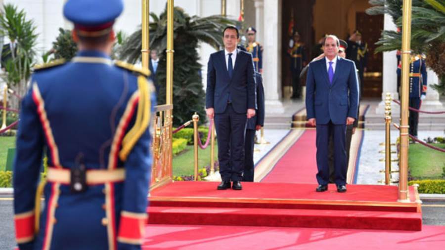 استقبال الرئيس السيسي للرئيس نيكوس خريستودوليديس رئيس قبرص