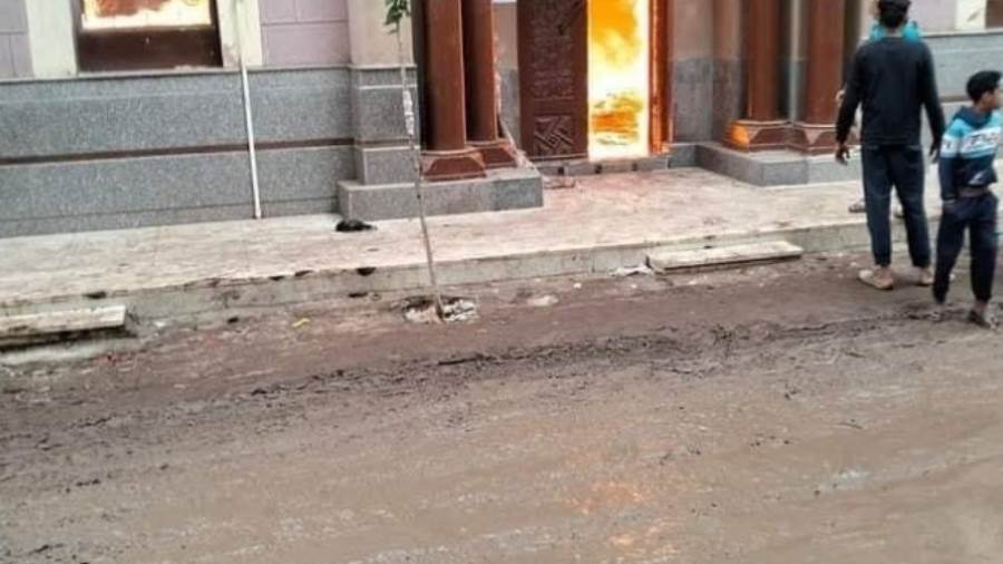 انلاع حريق داخل مسجد بالدقهلية