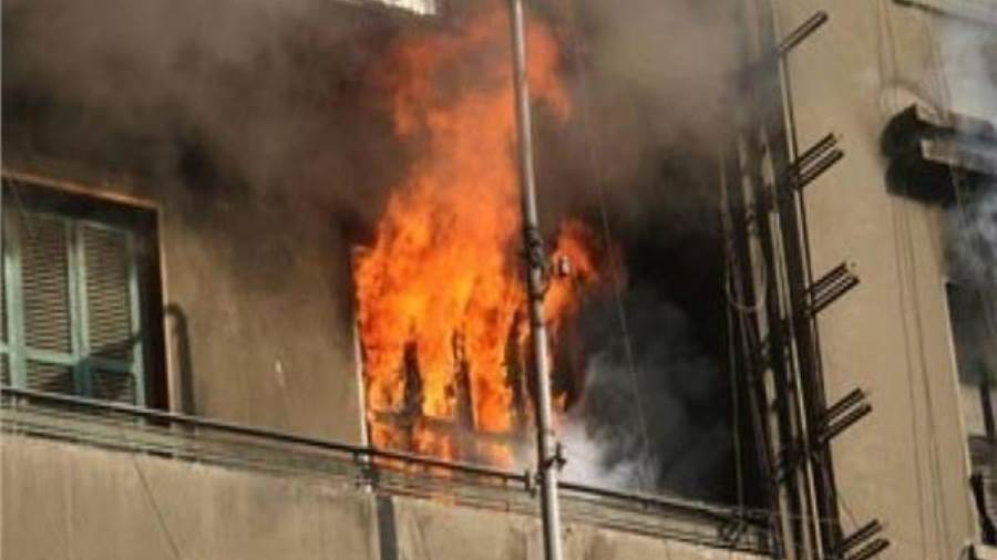 مصرع طفلين في حريق شقة سكنية داخل مدينة السلام