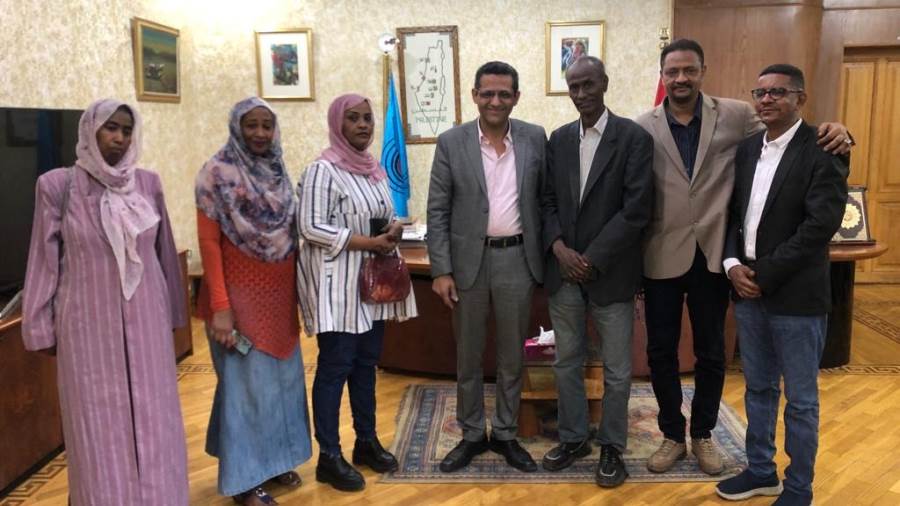 خالد البلشي بشتقبل وفدا من الصحفيين السودانيين وتعلن التضامن