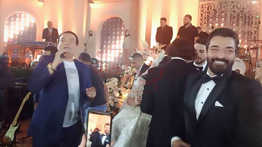 إيهاب توفيق في حفل زفاف ابنة حميد الشاعري
