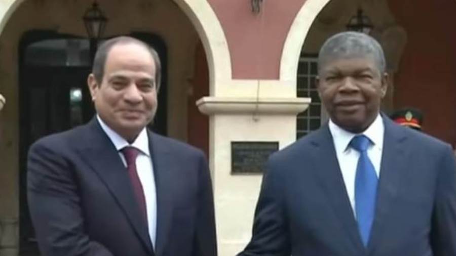 الرئيس السيسي مع الرئيس الأنجولي