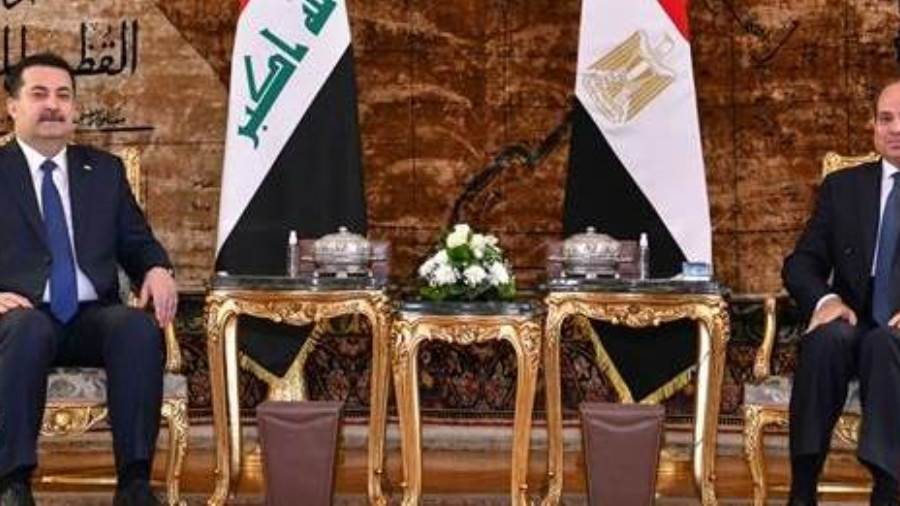 الرئيس السيسي مع رئيس وزراء العراق