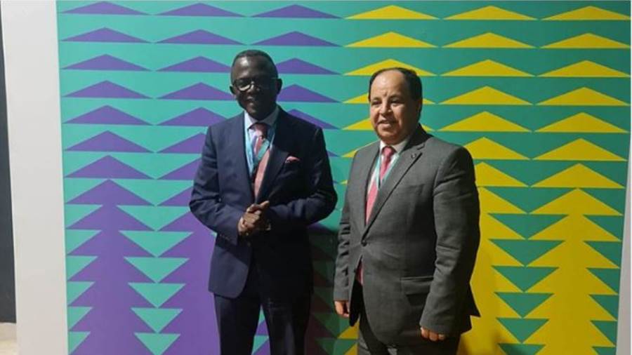 وزير المالية مع نظيره بدولة الكونغو برازافيل