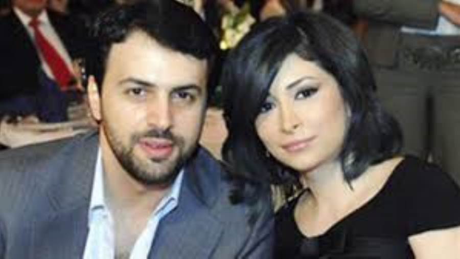 فنانة سورية مع زوجها