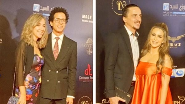 طه الدسوقي و زوجته و دنيا عبد العزيز و زوجها