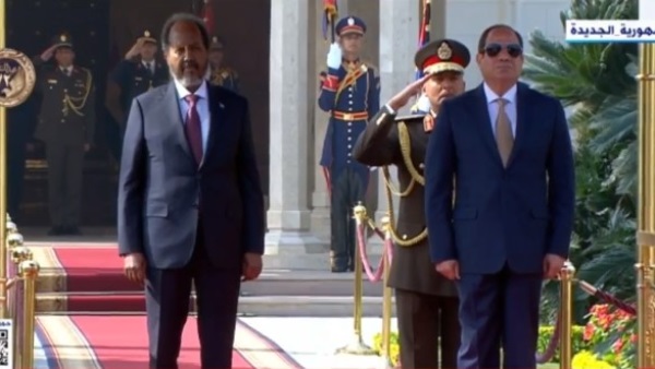  الرئيس السيسي يستقبل نظيره الصومالي 