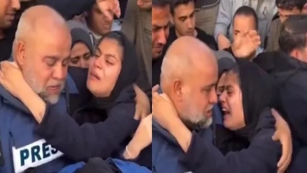 الصحفي الفلسطيني وائل الدحدوح مع ابنته