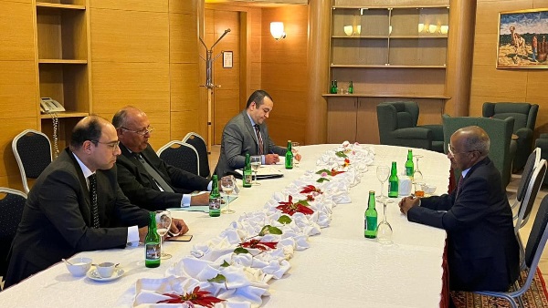 وزير الخارجية  يعقد جلسة مباحثات مع نظيره الإريتري