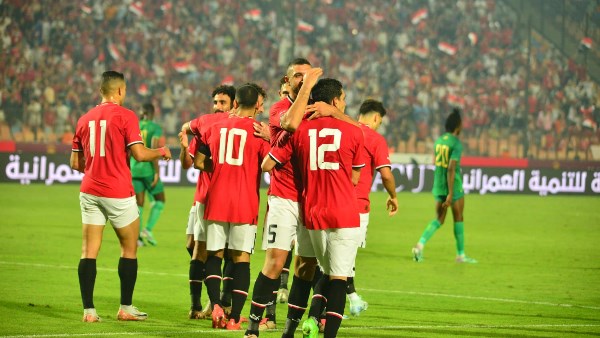 فرحة  لاعبي منتخب مصر