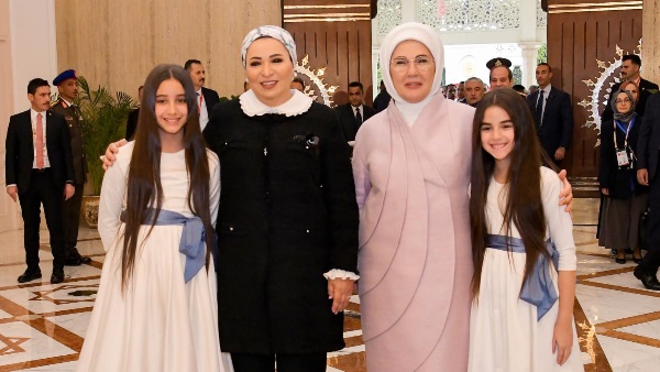 السيدة انتصار السيسي والسيدة أمينة أردوغان 